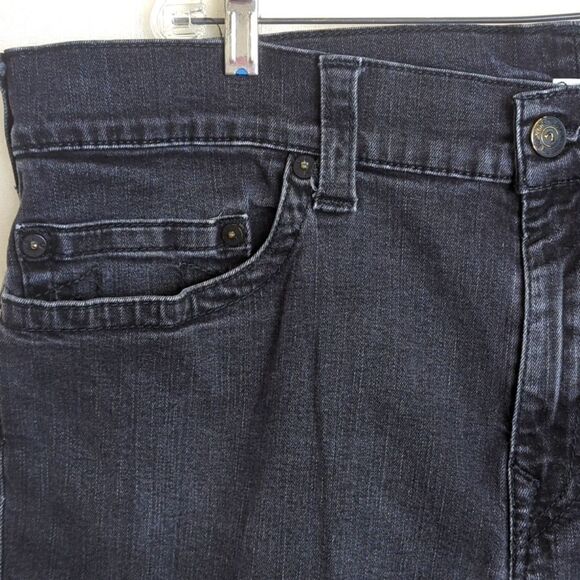 True Religion Black Denim Short Cut- offs Size 42 - Picture 2 of 10
